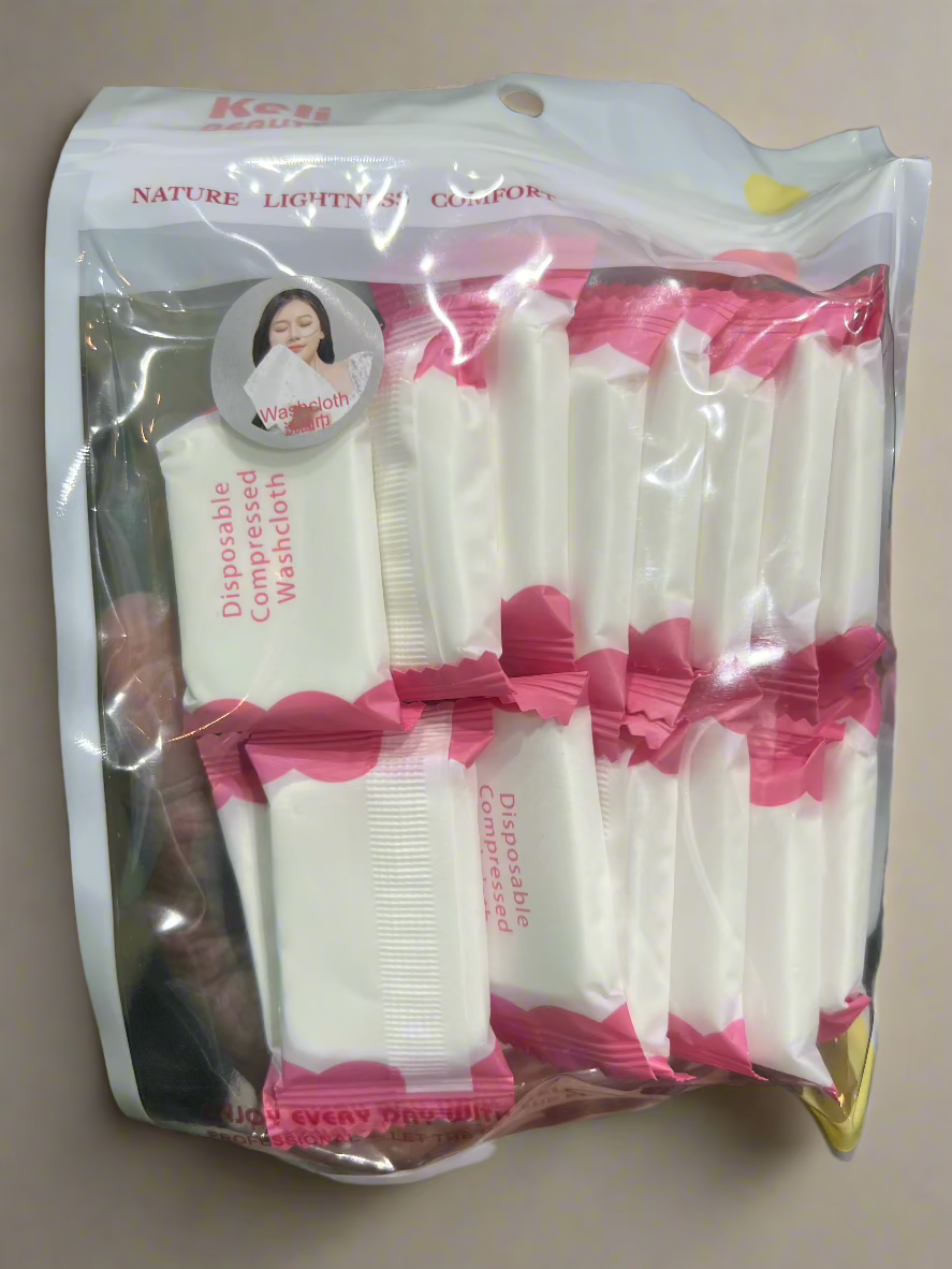 15pcs Disposable Compressed Towelettes – Portable Face Towels for Travel & Everyday Use