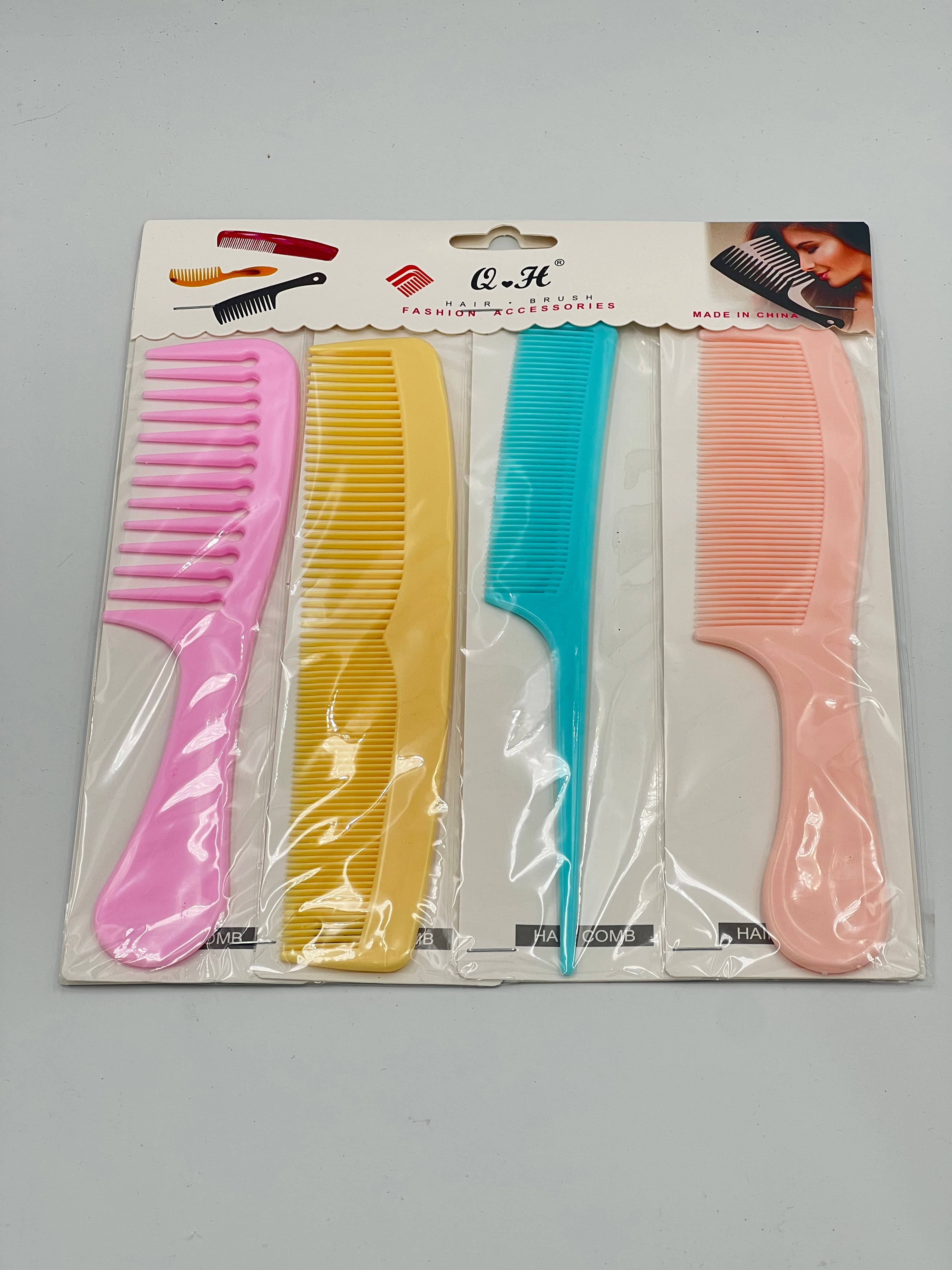 4pcs Hair Styling Comb Set – Durable Anti-Static Combs for Home & Salon