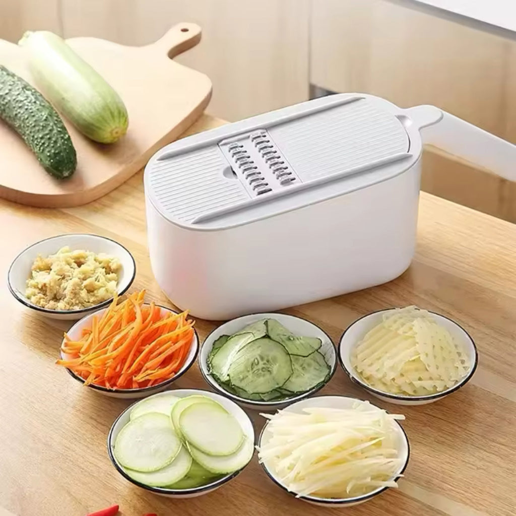 Ecoco Multifunctional Kitchen Vegetable Cutter โ Potato Slicer, Salad Dicer & Grater with Storage Drain Basket