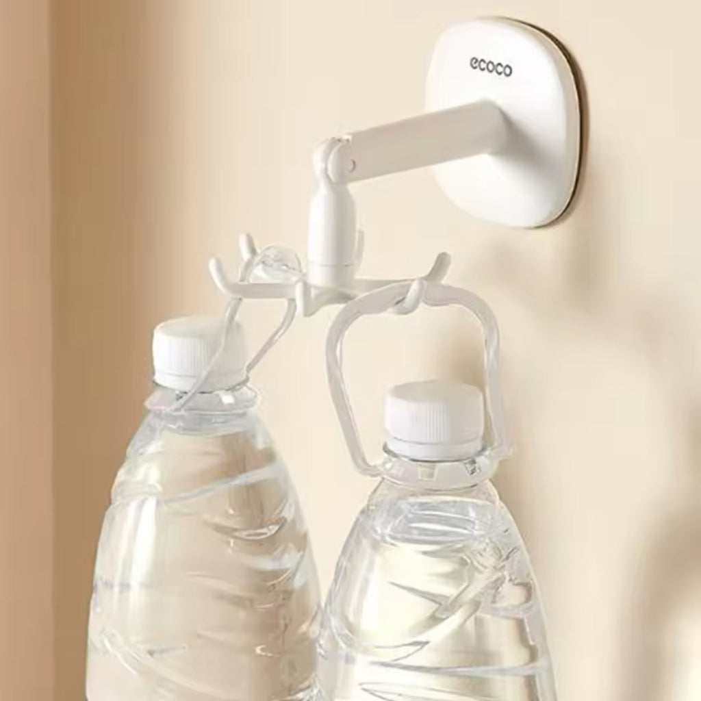 Ecoco Plastic Cookware Spoon Storage Rack – Wall-Mounted Self-Adhesive Kitchen Utensil Hanger