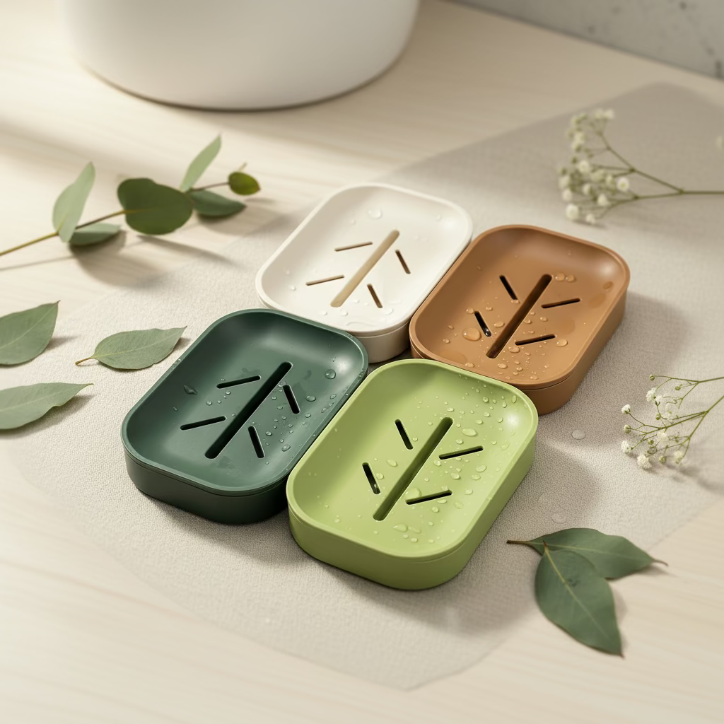 Portable Soap Dish for Travel & Home โ Durable Plastic Holder with Drainage Slits