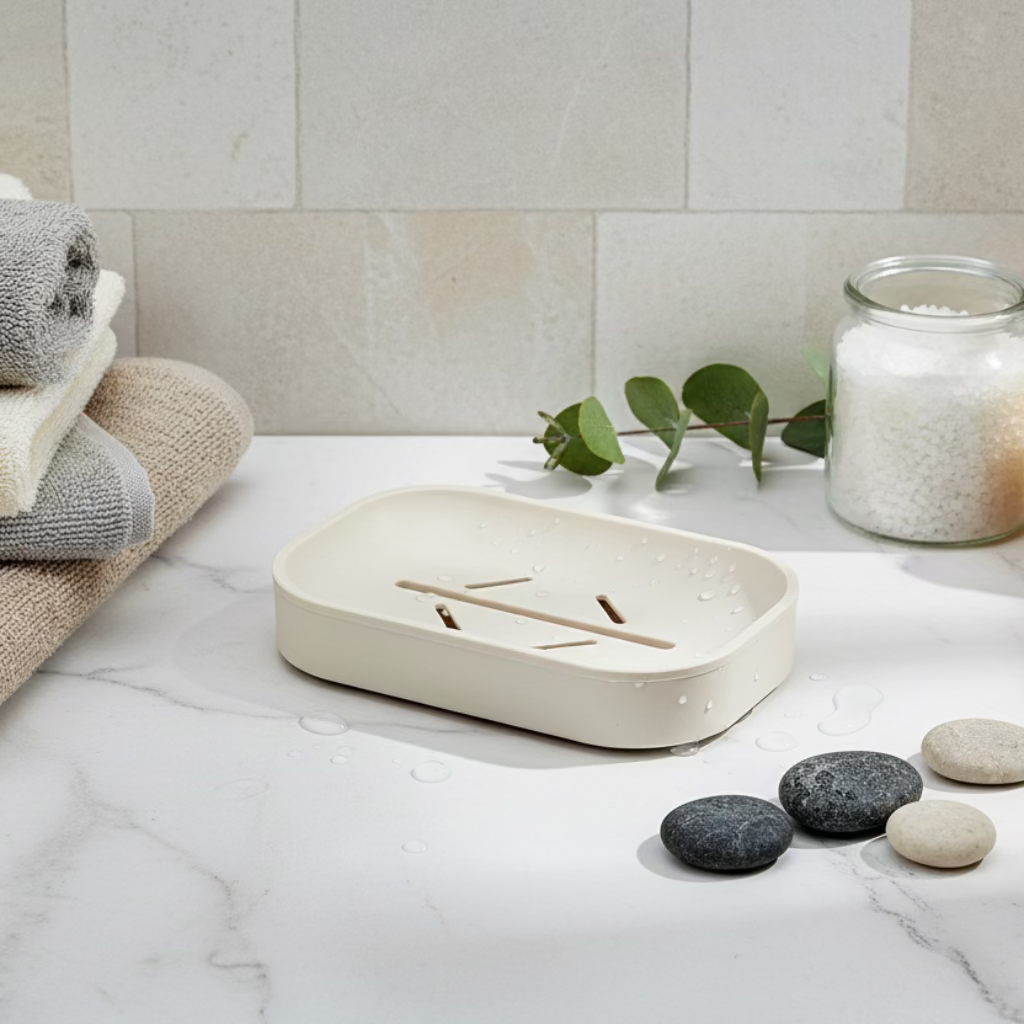 Portable Soap Dish for Travel & Home – Durable Plastic Holder with Drainage Slits