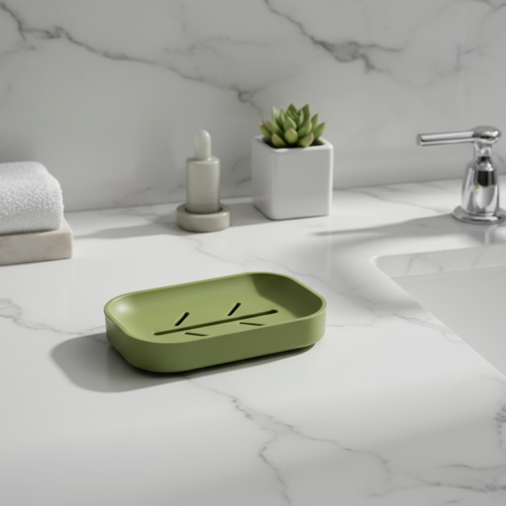 Portable Soap Dish for Travel & Home – Durable Plastic Holder with Drainage Slits