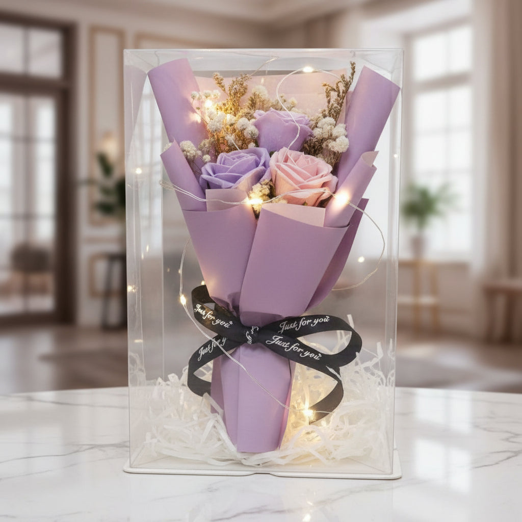 Elegant LED Rose Bouquet in Gift Box – Timeless Expression of Love