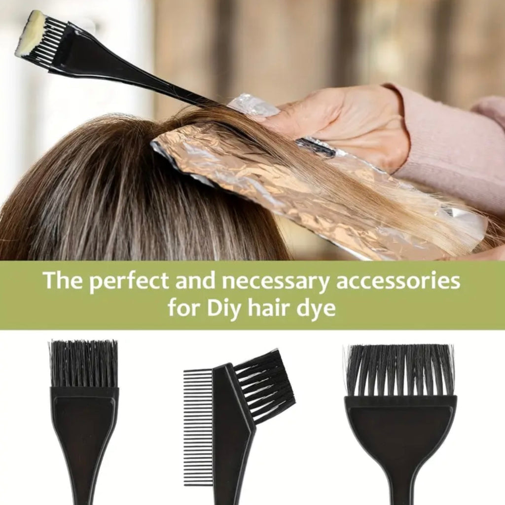 3pcs Hair Dye Kit with Comb, Hair Brush - Perfect for DIY Salon and Home Bleaching Essentials...