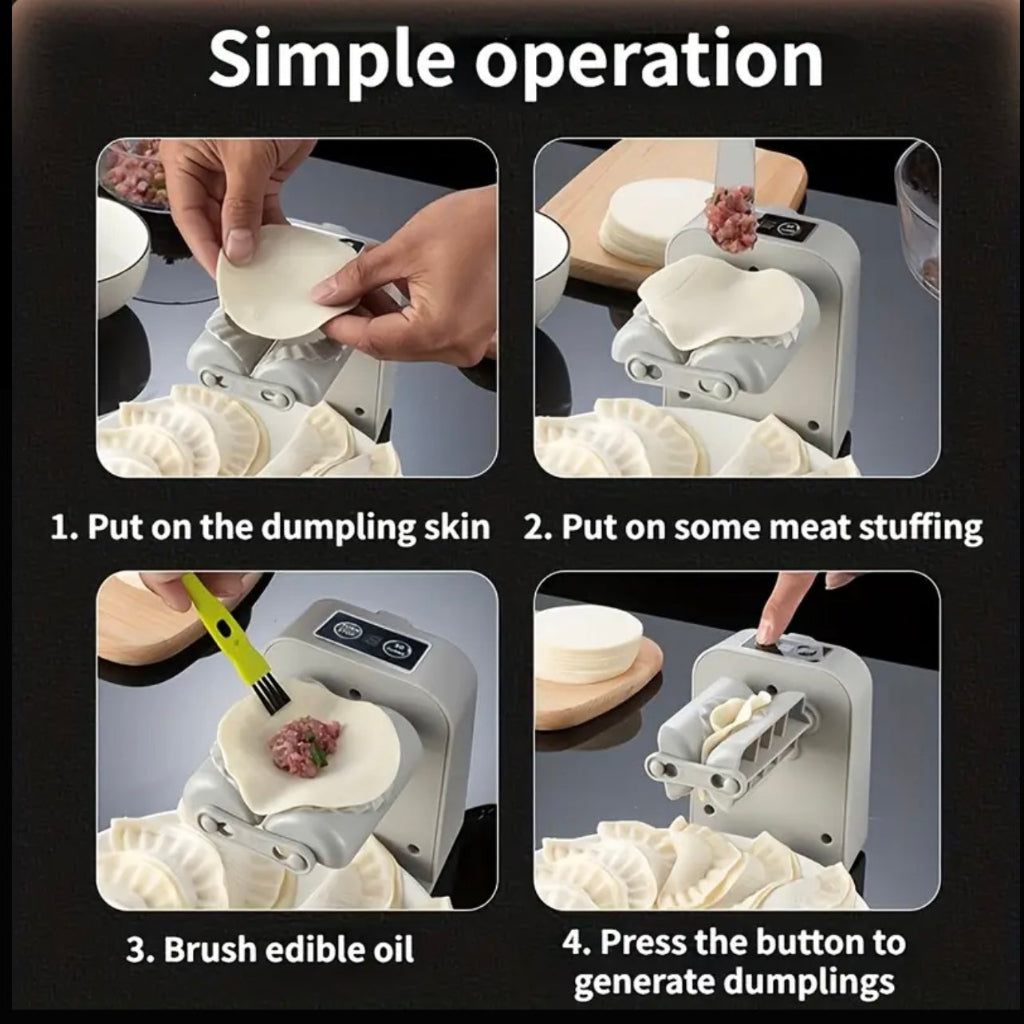 USB Rechargeable Fully Automatic Dumpling Maker – Make Up to 1,500 Dumplings per Charge