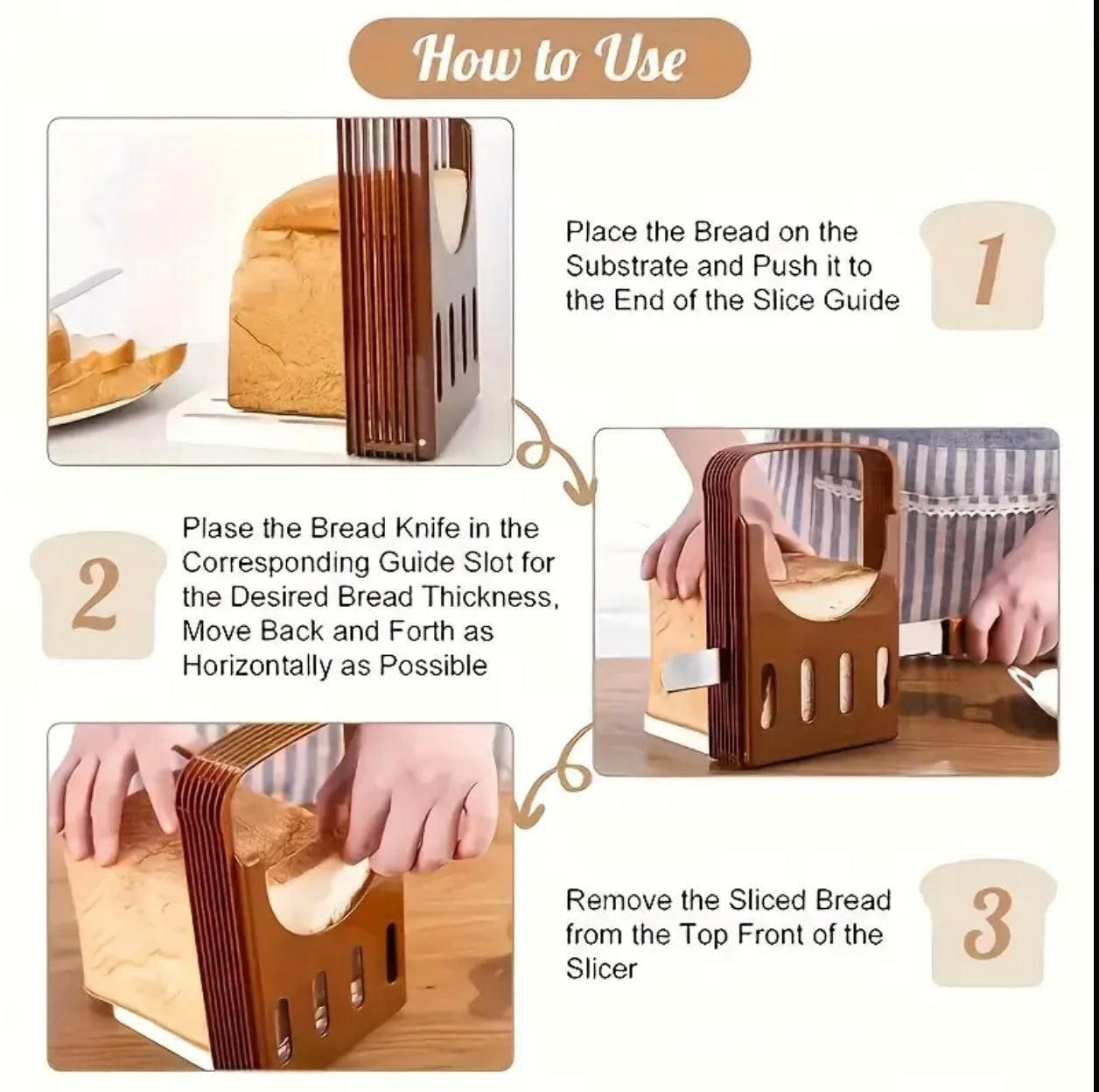 Adjustable Plastic Bread Slicer Guide – Toast Cutter Stand for Even Slices