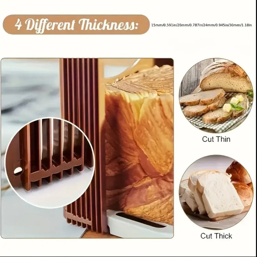 Adjustable Plastic Bread Slicer Guide β Toast Cutter Stand for Even Slices