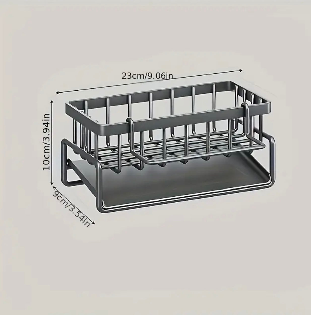 Multifunctional Countertop Sink Organizer – Sponge Holder, Dish Rack & Bottle Shelf