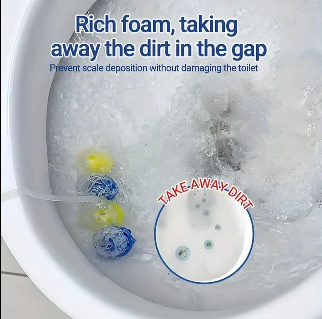 8-Piece Automatic Toilet Bowl Cleaner Set – All-Natural Liquid Detergent Hanging Clips