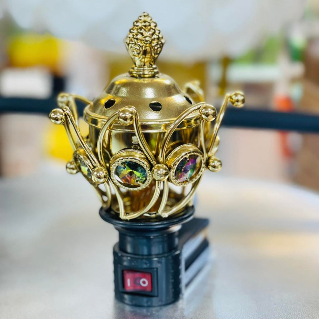 Electric Incense Burner Bukhoor Incense Holder Bukhoor Aroma Oil Diffuser for Home Fragrance...