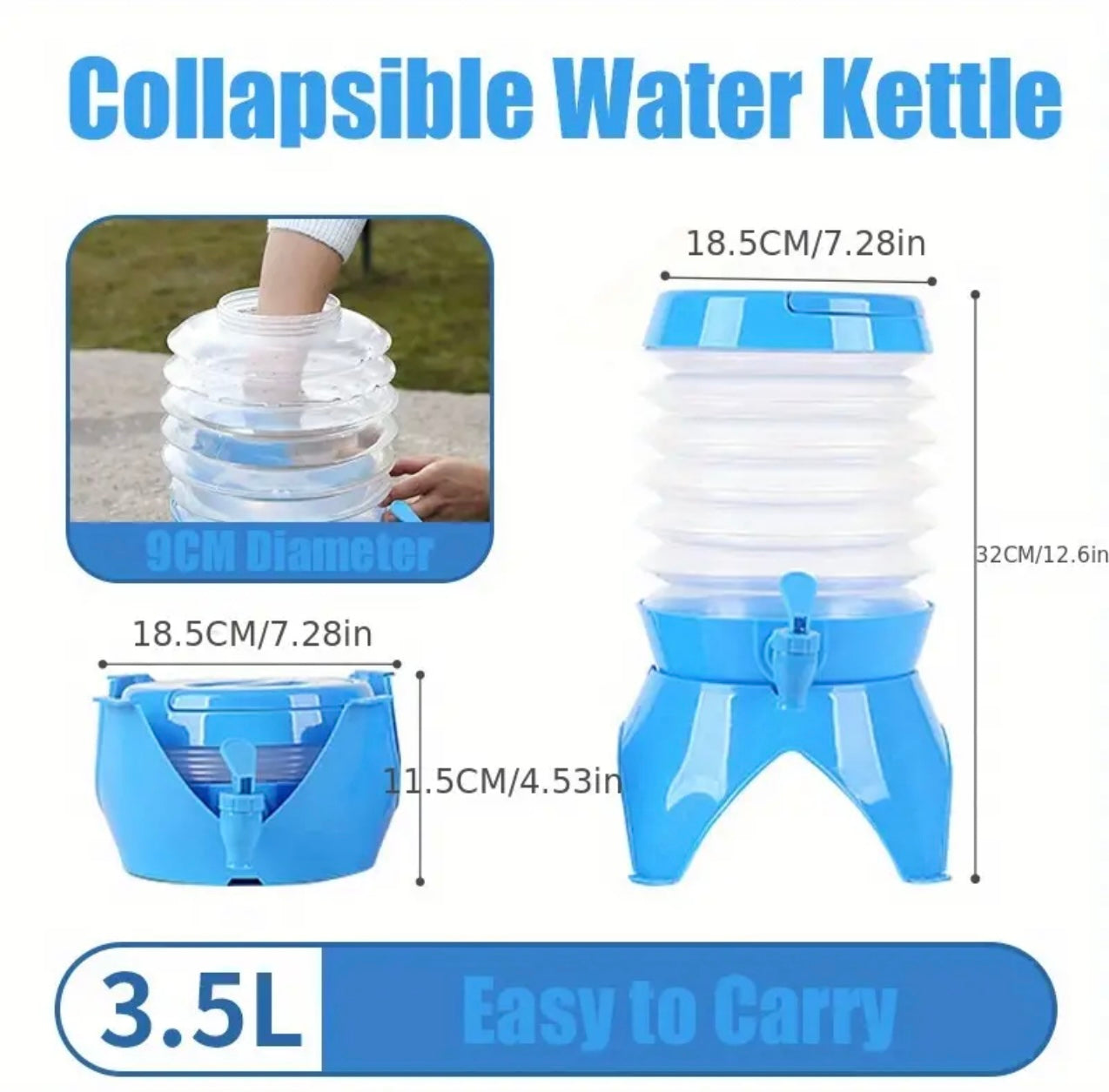 Outdoor Mini Folding Water Bucket – Portable & Compact for Travel, Camping, and Outdoor Use