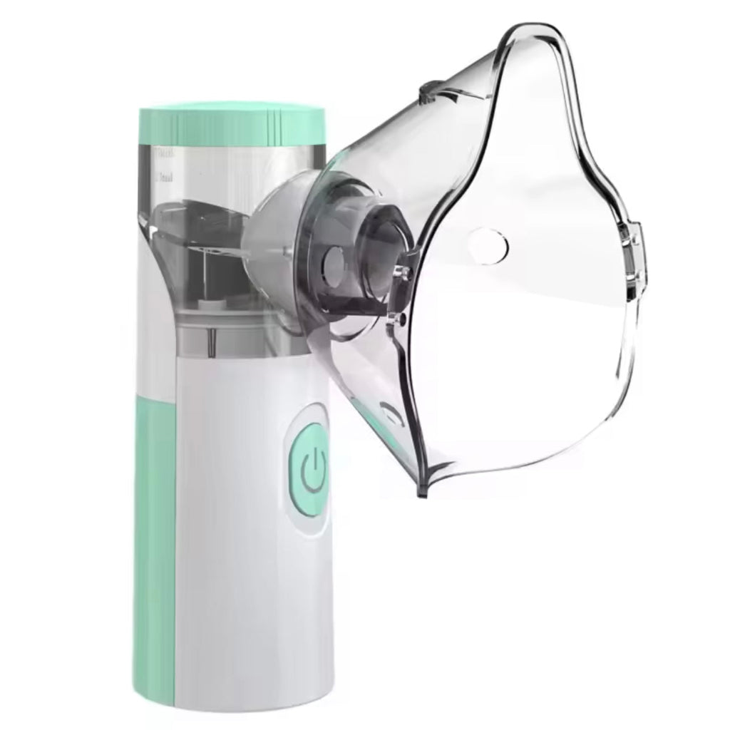 Portable Mesh Nebulizer, One-Button Operation, Silent Operation, High Nebulization Rate, Medical Grade Materials, USB, White