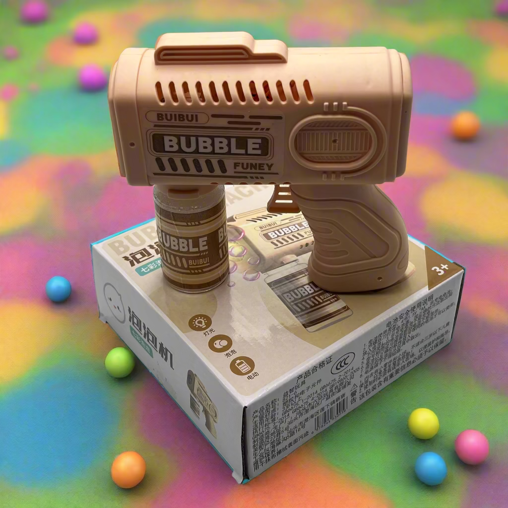 آلة فقاعات أوتوماتيكية بالكامل محمولة باليد - متعة عالية للأطفال والكبار