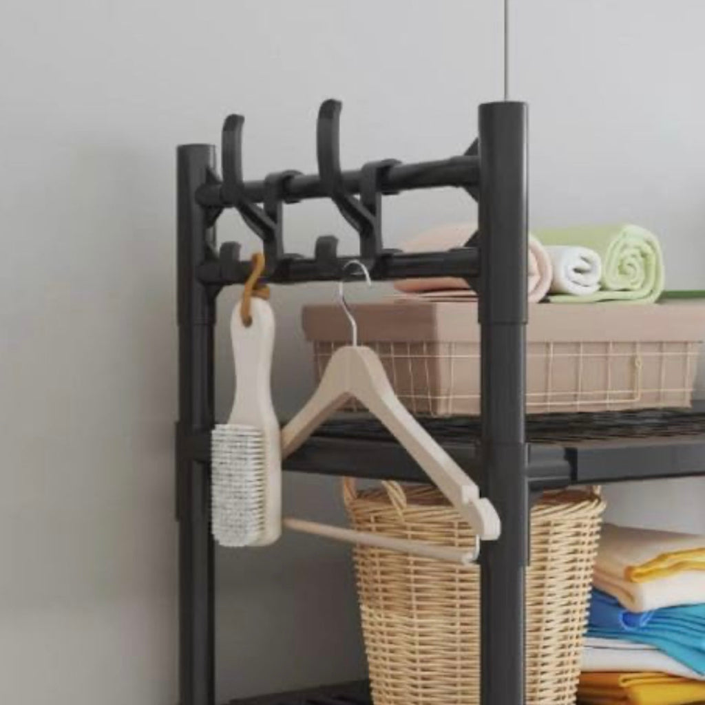 2-Tier Over-Washer Storage Rack – Space-Saving Bathroom & Laundry Organizer