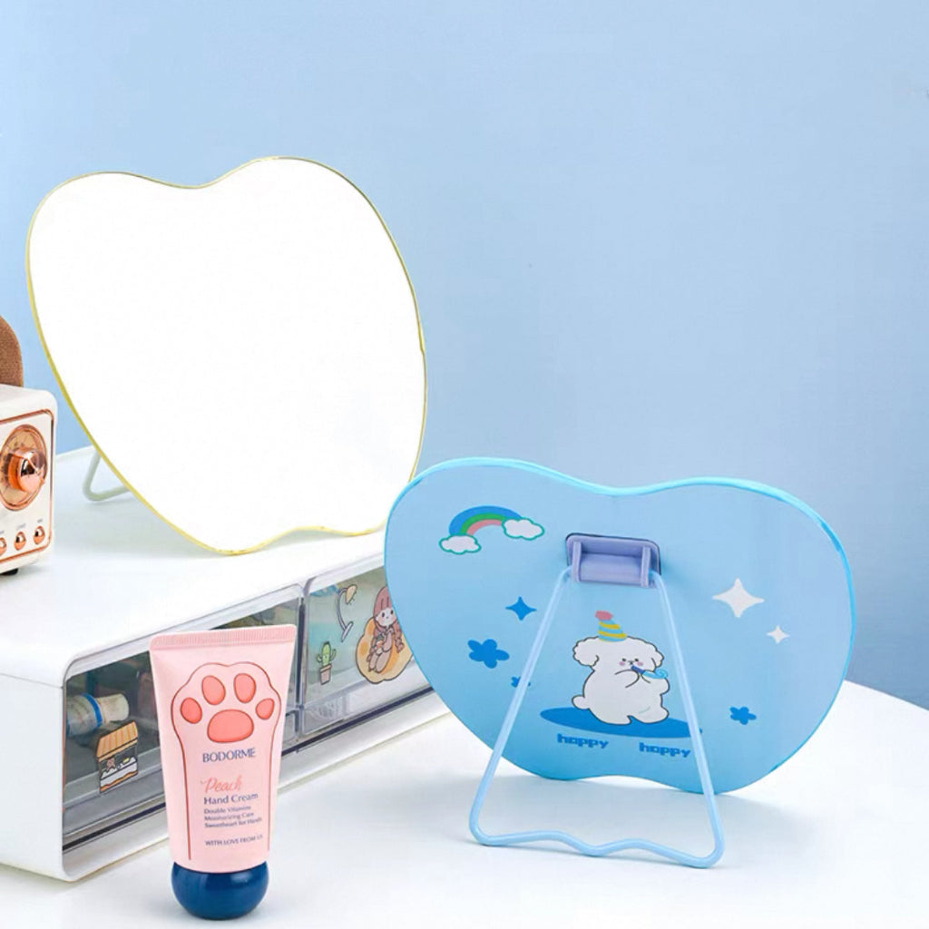 Cute Apple-Shaped Makeup Mirror – Portable & Foldable Beauty Mirror