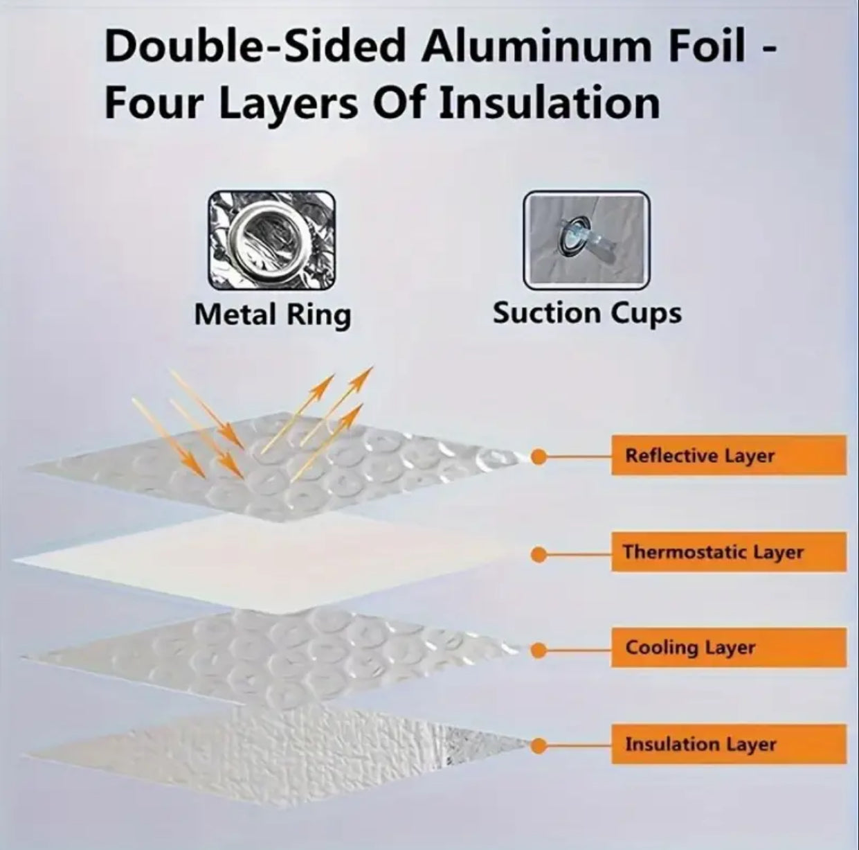 Double-Sided Bubble Aluminum Foil Car Sunshade – Heat & UV Protection