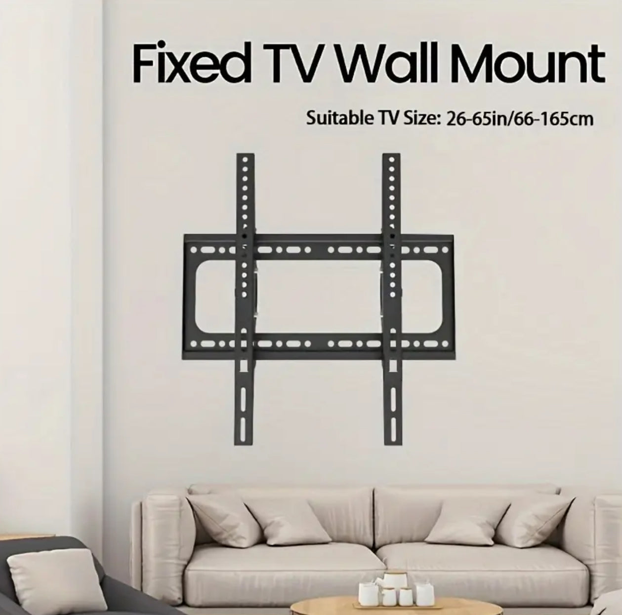 Heavy-Duty Universal Iron TV Wall Mount Bracket – 26-63 Inch Screens