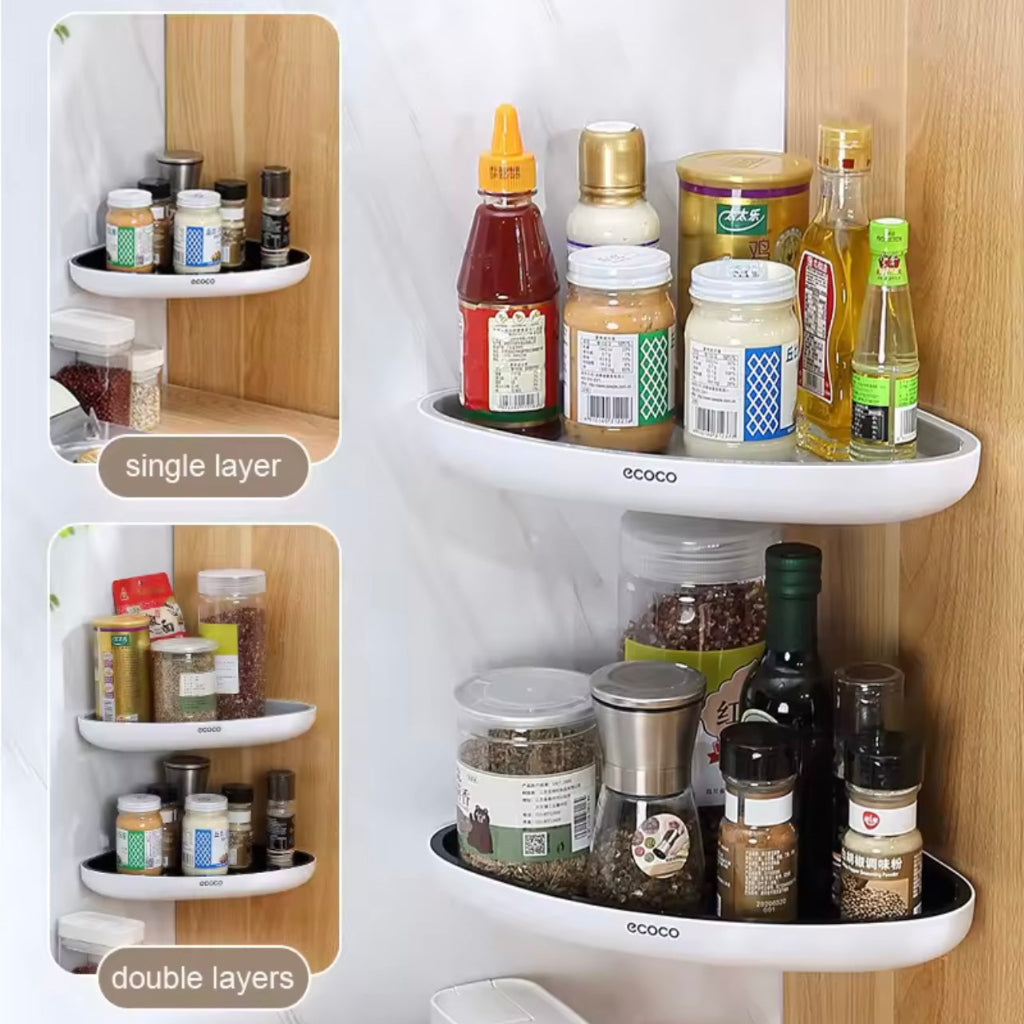 Ecoco Corner Bathroom Shelf – No-Drill Wall-Mounted Shower Organizer