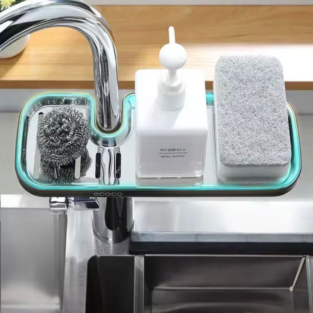 Ecoco Stainless Steel Faucet Shelf – Multi-Functional Kitchen Sink Storage Rack