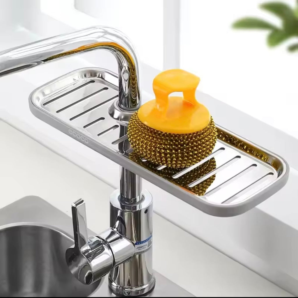 Ecoco Stainless Steel Faucet Shelf – Multi-Functional Kitchen Sink Storage Rack