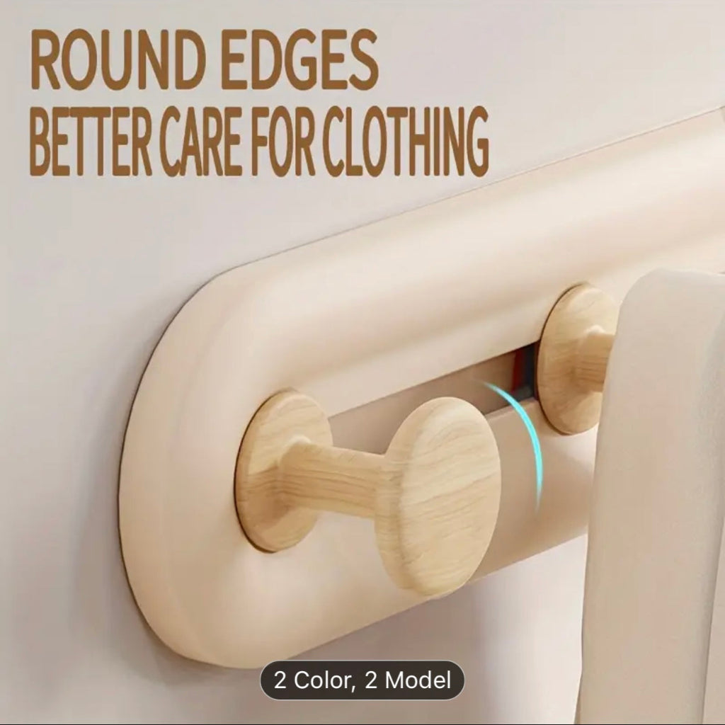 صف خطاف حائط خشبي عالمي من Ecoco - حل تعليق قوي لا يمكن ثقبه