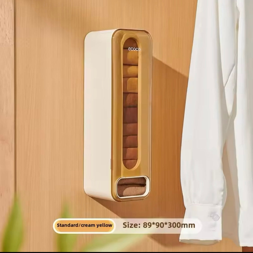 Ecoco Wall-Mounted Pull-Out Underwear & Sock Organizer – Multi-Functional Closet Storage