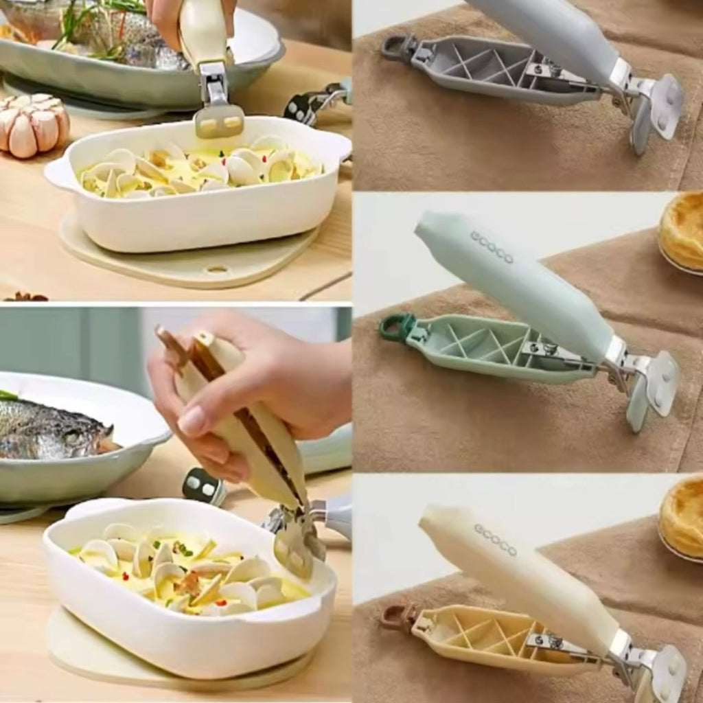 Non-slip Anti Scalding Clip Stainless Steel Silicone Kitchen Bowl Clip Durable Gripper Anti Scalding Holder