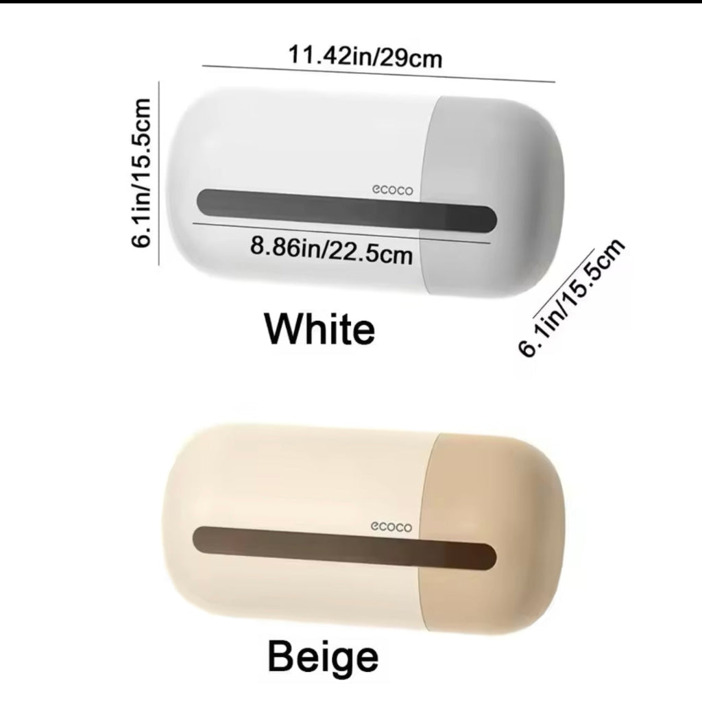 حامل مناديل ورقية بلاستيك من إيكوكو - سعة كبيرة، ذاتي اللصق