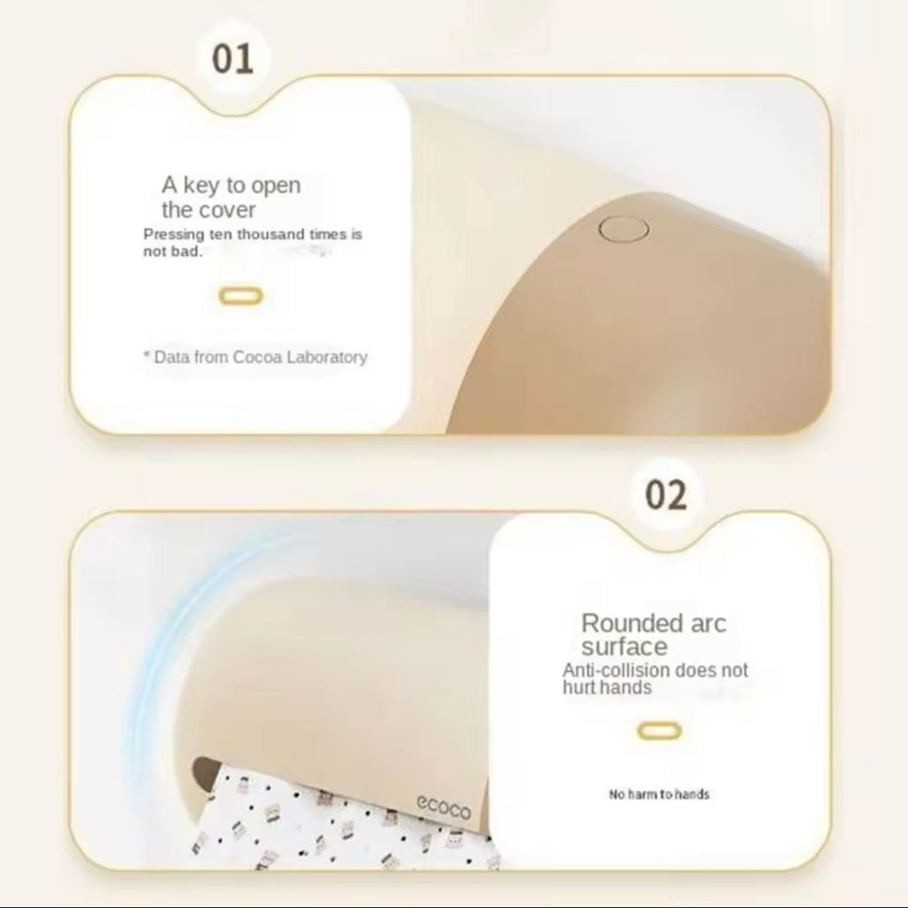 حامل مناديل ورقية بلاستيك من إيكوكو - سعة كبيرة، ذاتي اللصق