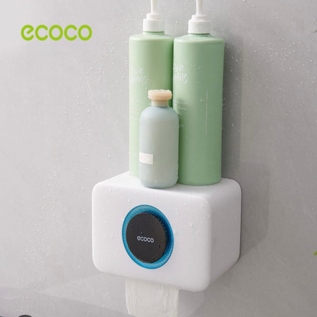 علبة مناديل إيكوكو العطرية (طبقة واحدة) – منظم مناديل مثبت على الحائط وسطح المكتب