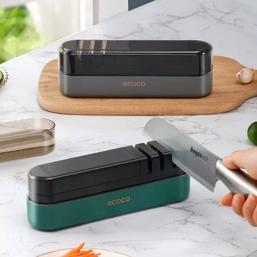 ECOCO 4-Stage Kitchen Knife Sharpener โ Household Quick Whetstone Stick