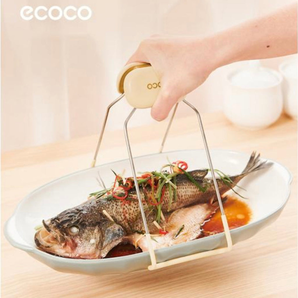 Ecoco Stainless Steel Kitchen Utensil Holder – Foldable Hot Dish & Pot Gripper