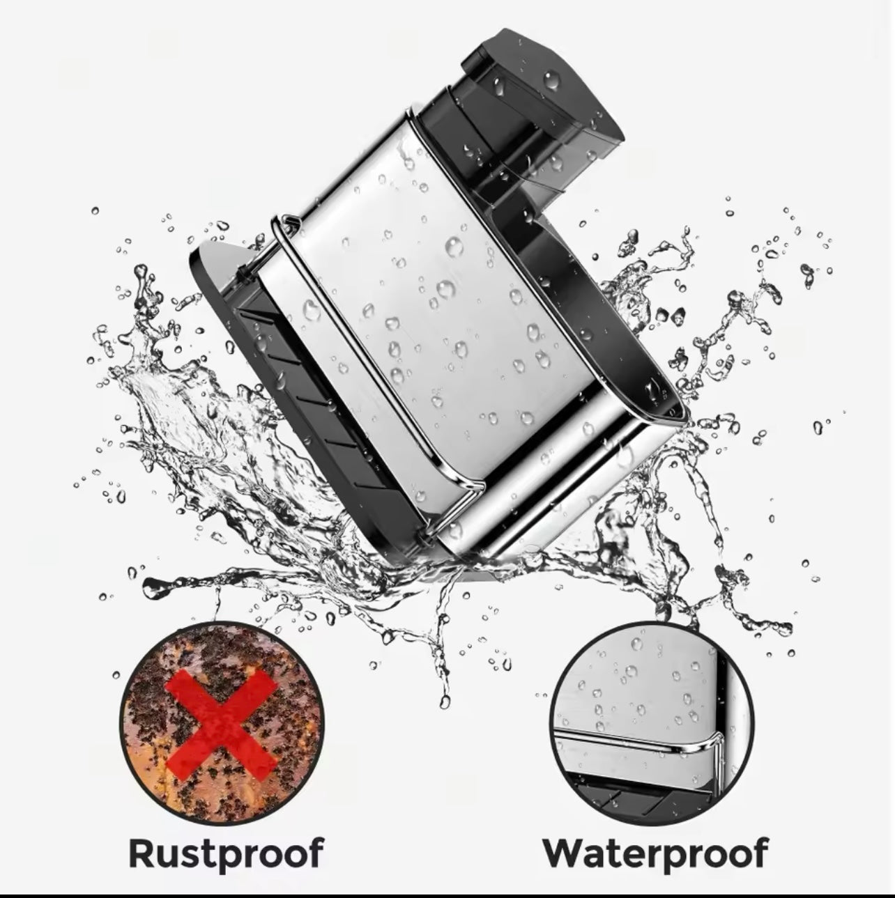 رف تخزين المطبخ من الفولاذ المقاوم للصدأ - موزع المنظفات وحامل الإسفنج ورف الأواني مع صينية الصرف