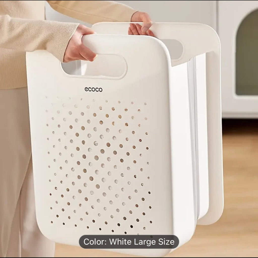 Ecoco Multi-Functional Foldable Laundry Basket with Side Pocket