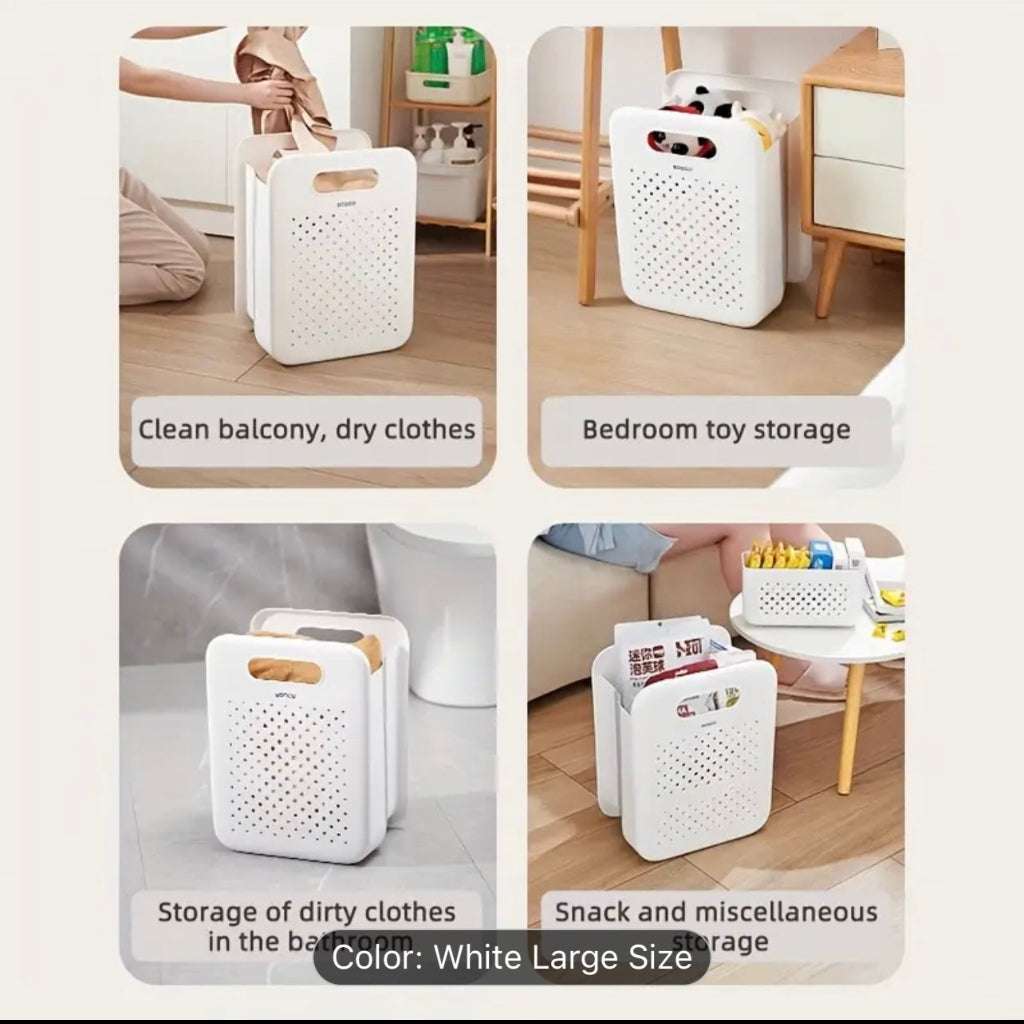 Ecoco Multi-Functional Foldable Laundry Basket with Side Pocket