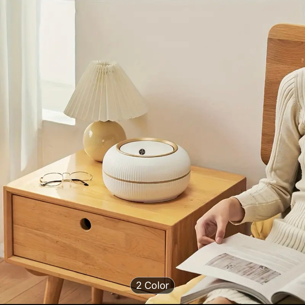 3L Cute Trash Can with Lid β Push-Open Oval Design, Durable Plastic Desk & Bedroom Dustbin