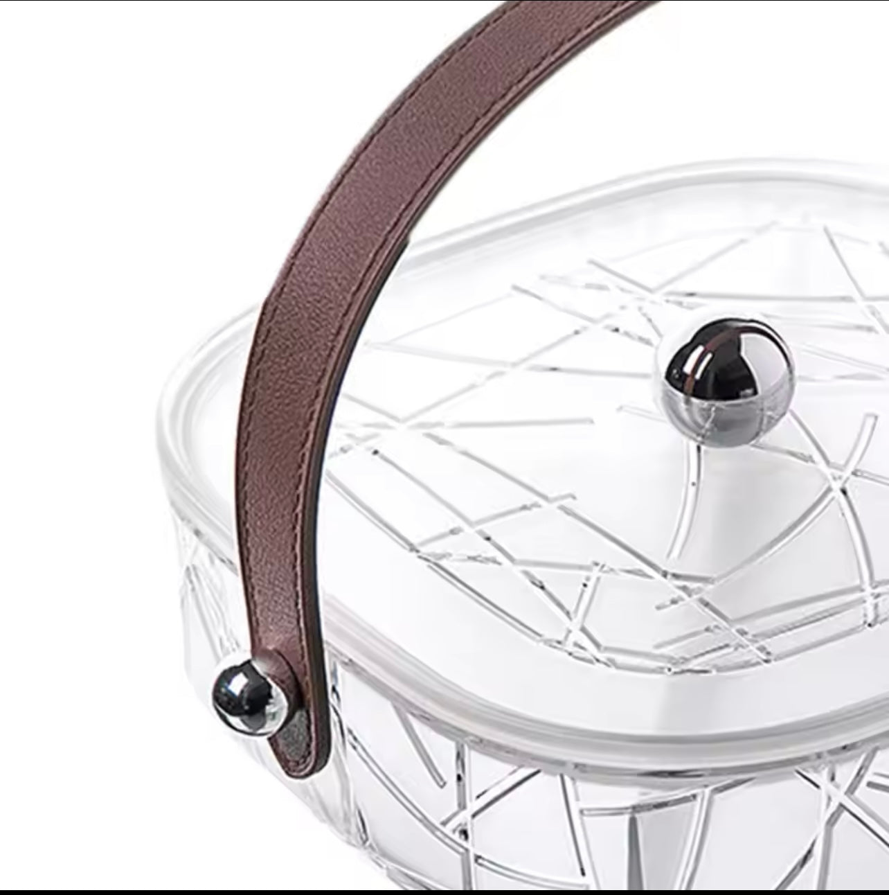 طبق تقديم الفواكه المجففة والوجبات الخفيفة مع مقبض - صينية مقبلات متعددة الأقسام