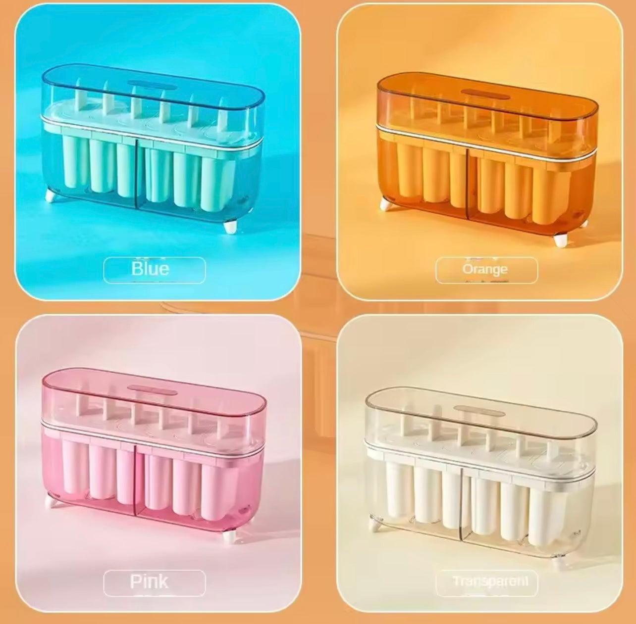 6-Grid Silicone Ice Mold with Lid โ Easy Release Ice Tray