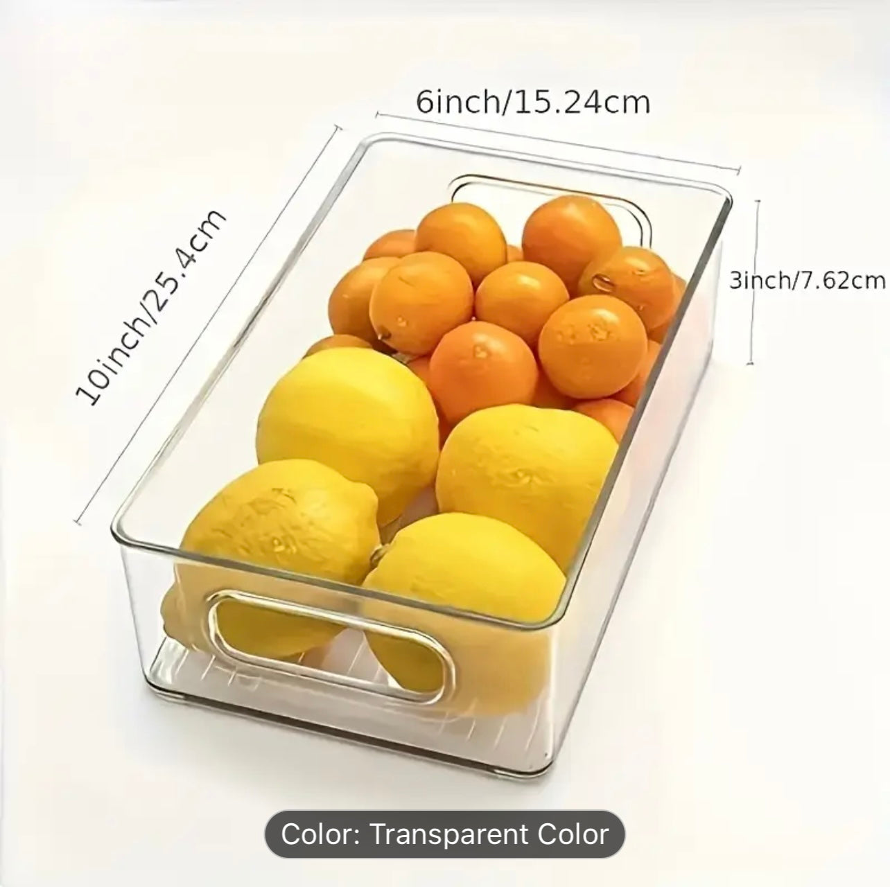 صناديق تخزين الثلاجة البلاستيكية الشفافة - منظم قابل للتكديس وموفر للمساحة