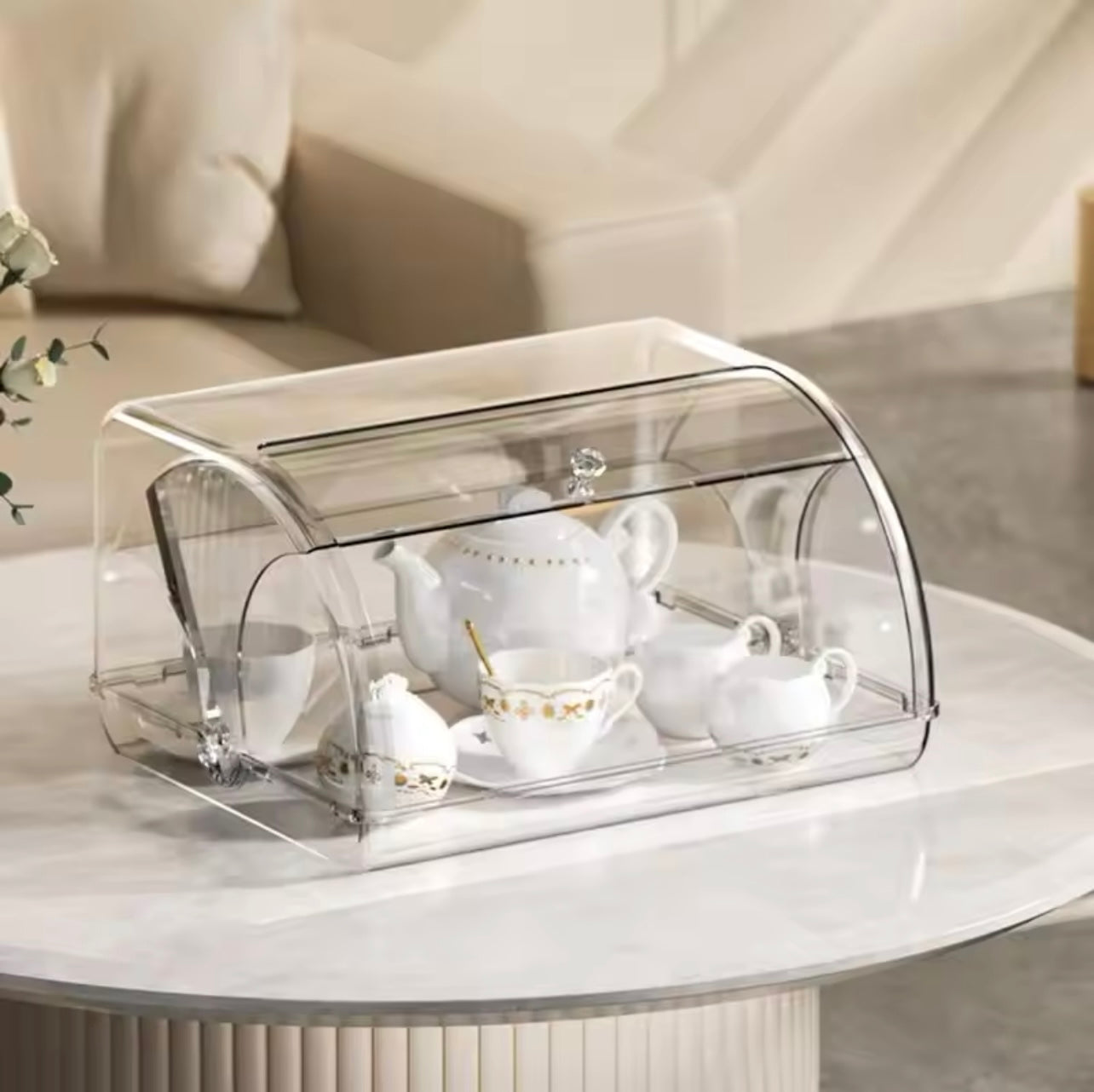 Cake & Food Storage Container with Lid – Multipurpose Desktop Storage Box