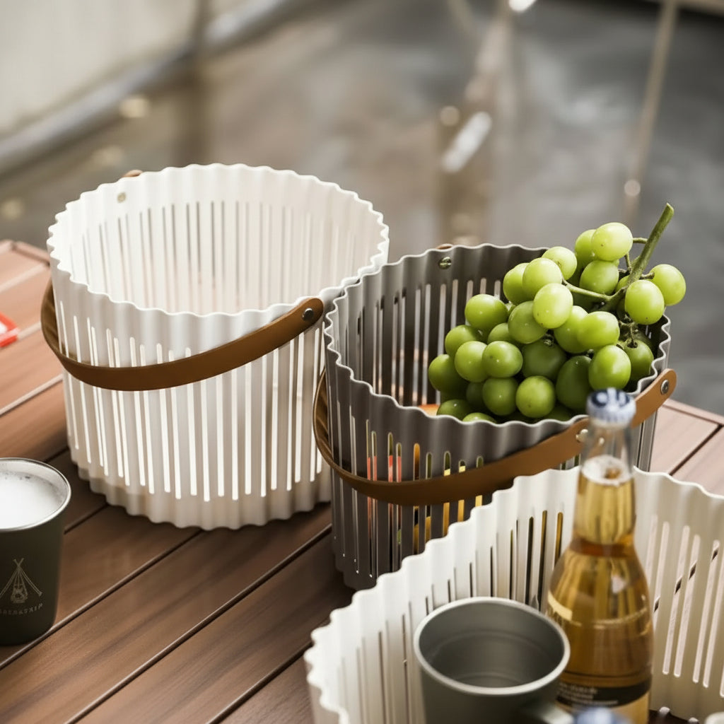 Storage Basket Outdoor Spring Outing Picnic Basket Bento Food Storage Small Carrying Basket