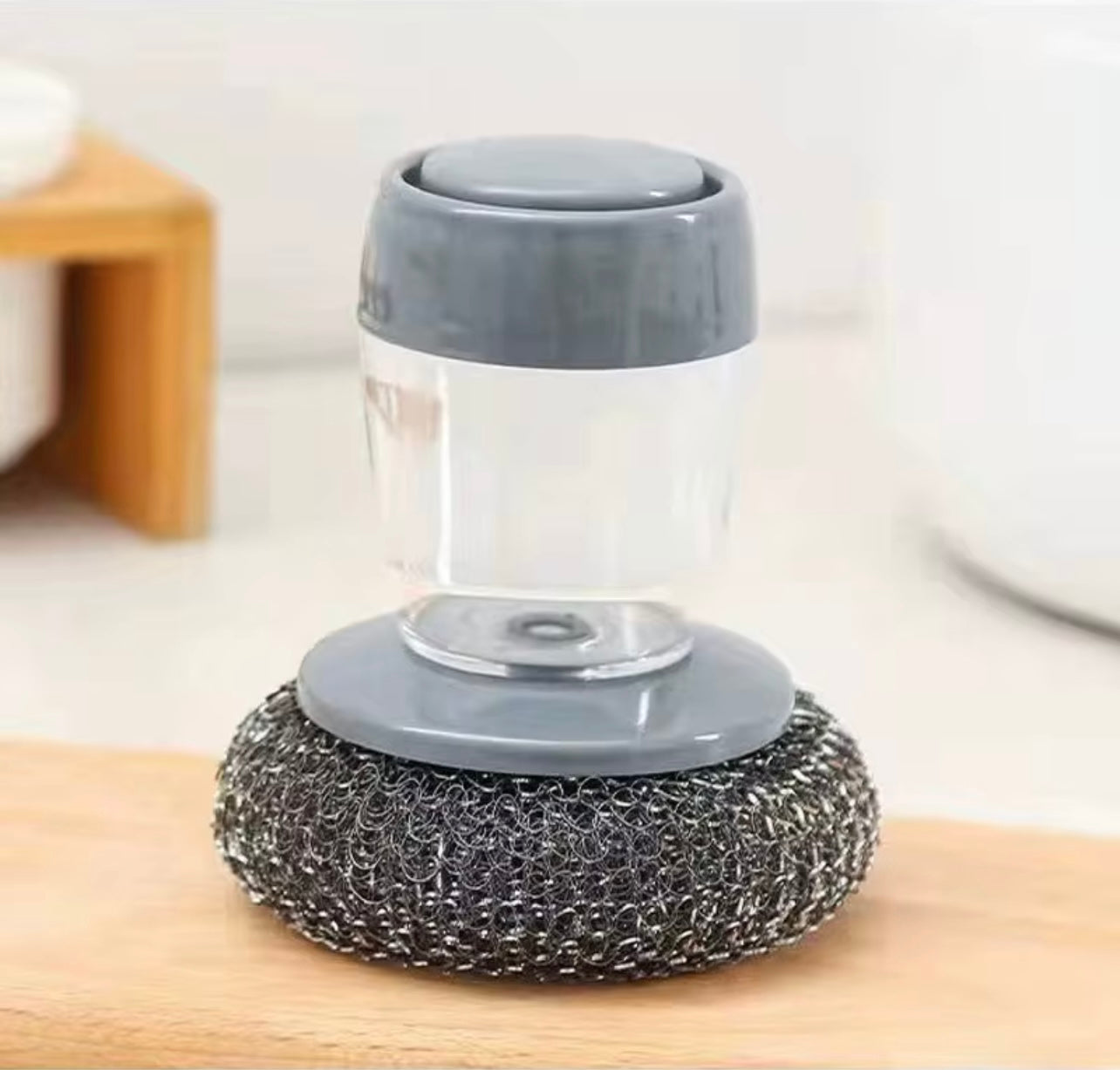 فرشاة تنظيف الأطباق لتوزيع الصابون السائل - أداة تنظيف مريحة للمطبخ