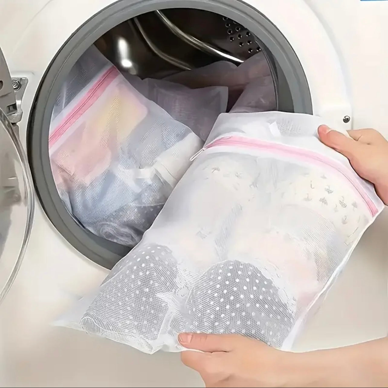 1pc Fine Mesh Laundry Bag โ Premium Zipper Protection for Clothes & Delicates