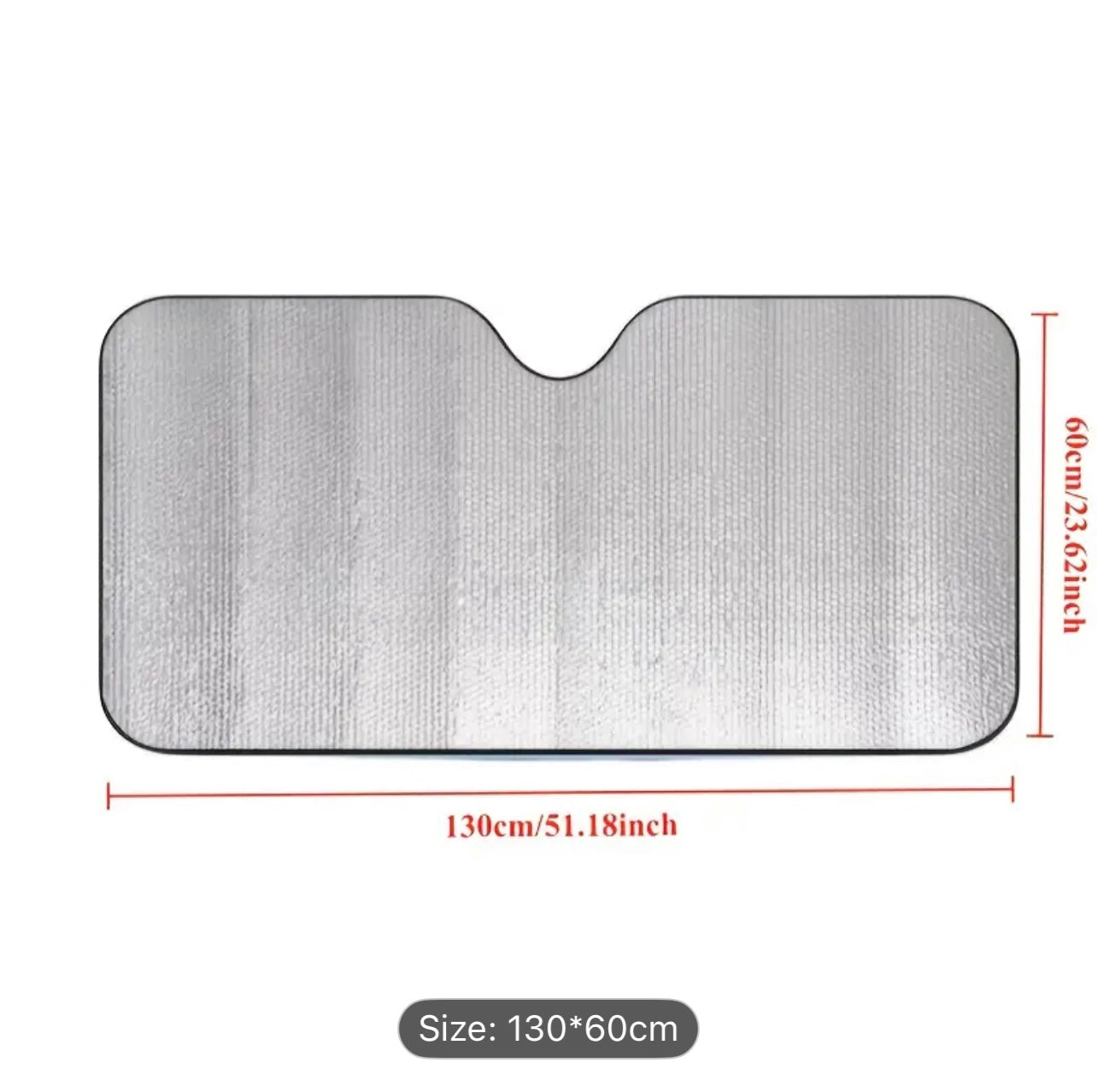 Double-Sided Bubble Aluminum Foil Car Sunshade – Heat & UV Protection