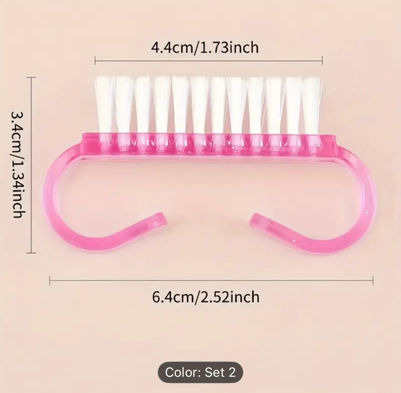 Natural Volcanic Stone White Plaster Foot Scrubber and 2-Pack Ergonomic Nail Cleaning Brushes