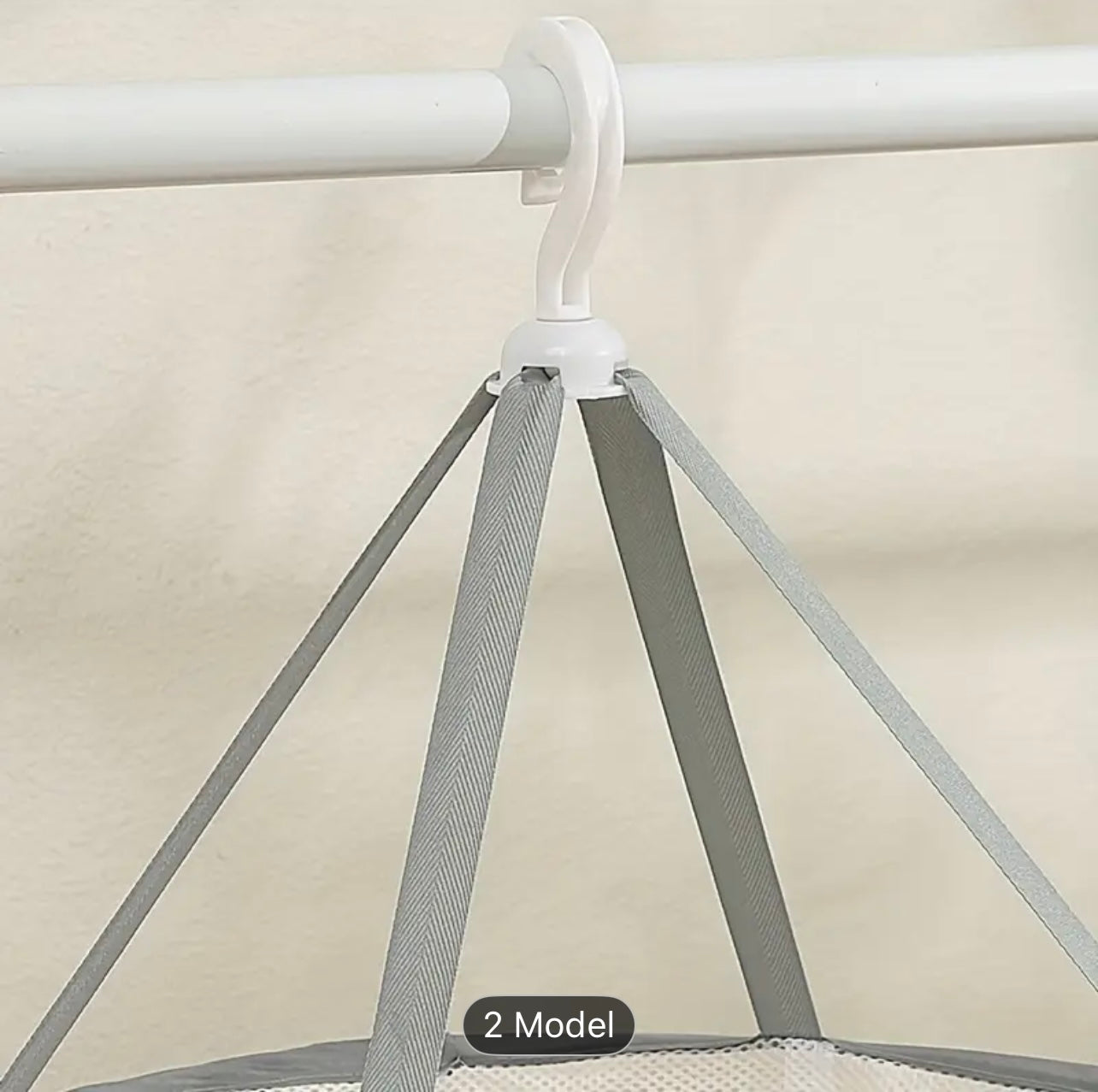 سلة تجفيف الملابس بطبقة مزدوجة دوارة 360 درجة - قابلة للطي ومقاومة للرياح