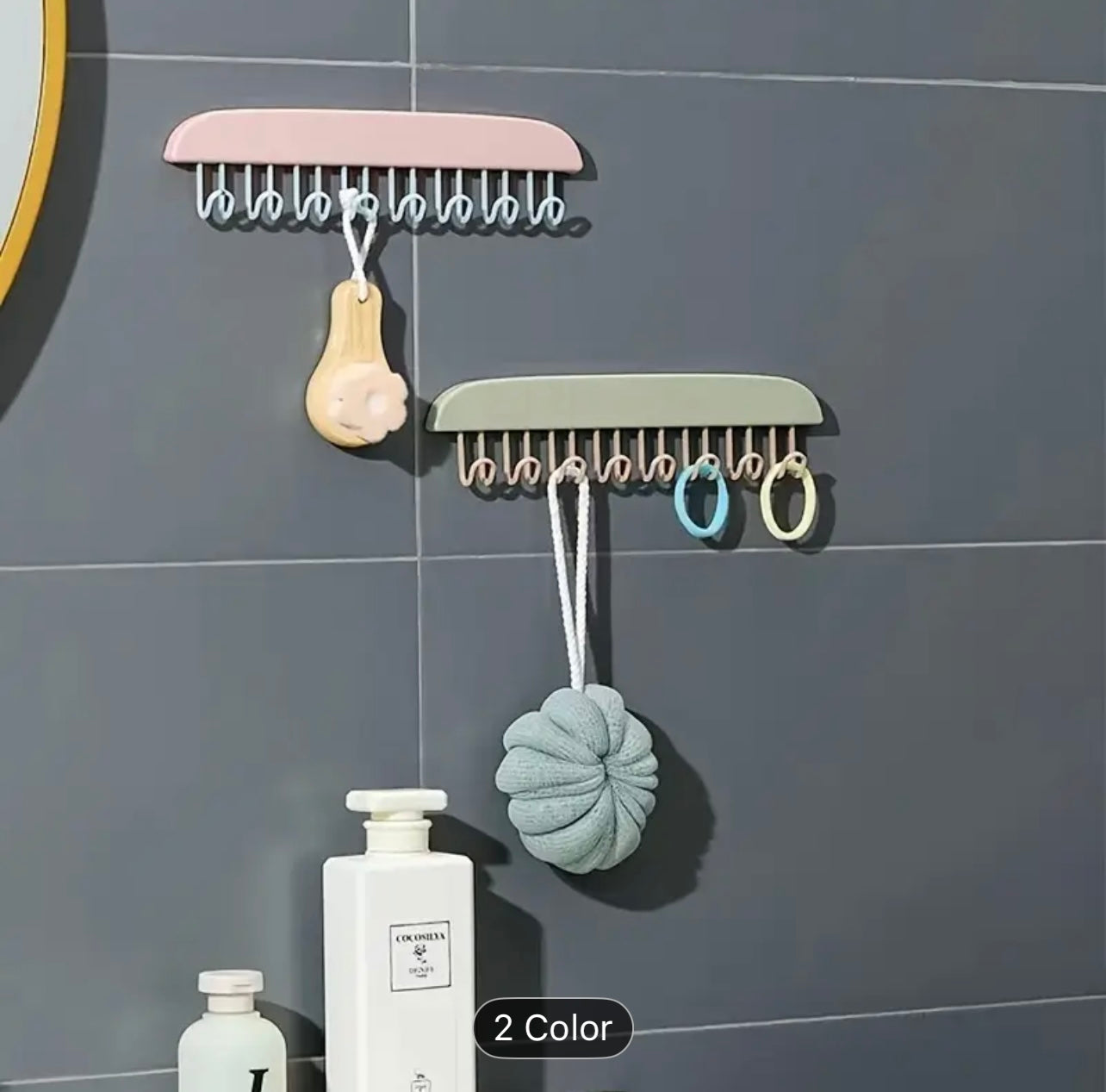 8-Hook Plastic Wave Hanger – Wall-Mounted Organizer for Clothes & Delicates