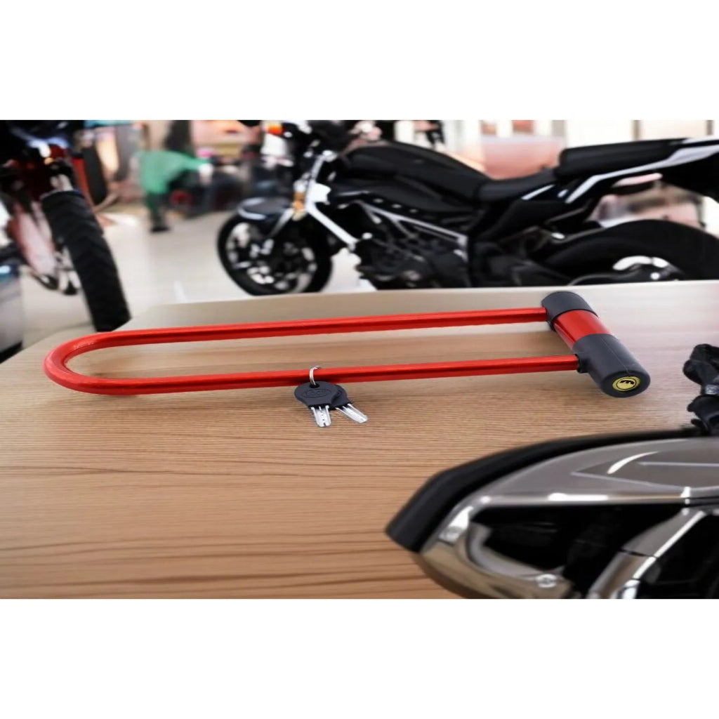 U-Shaped Anti-Theft Motorcycle & Bicycle Lock – Reinforced Security with Key