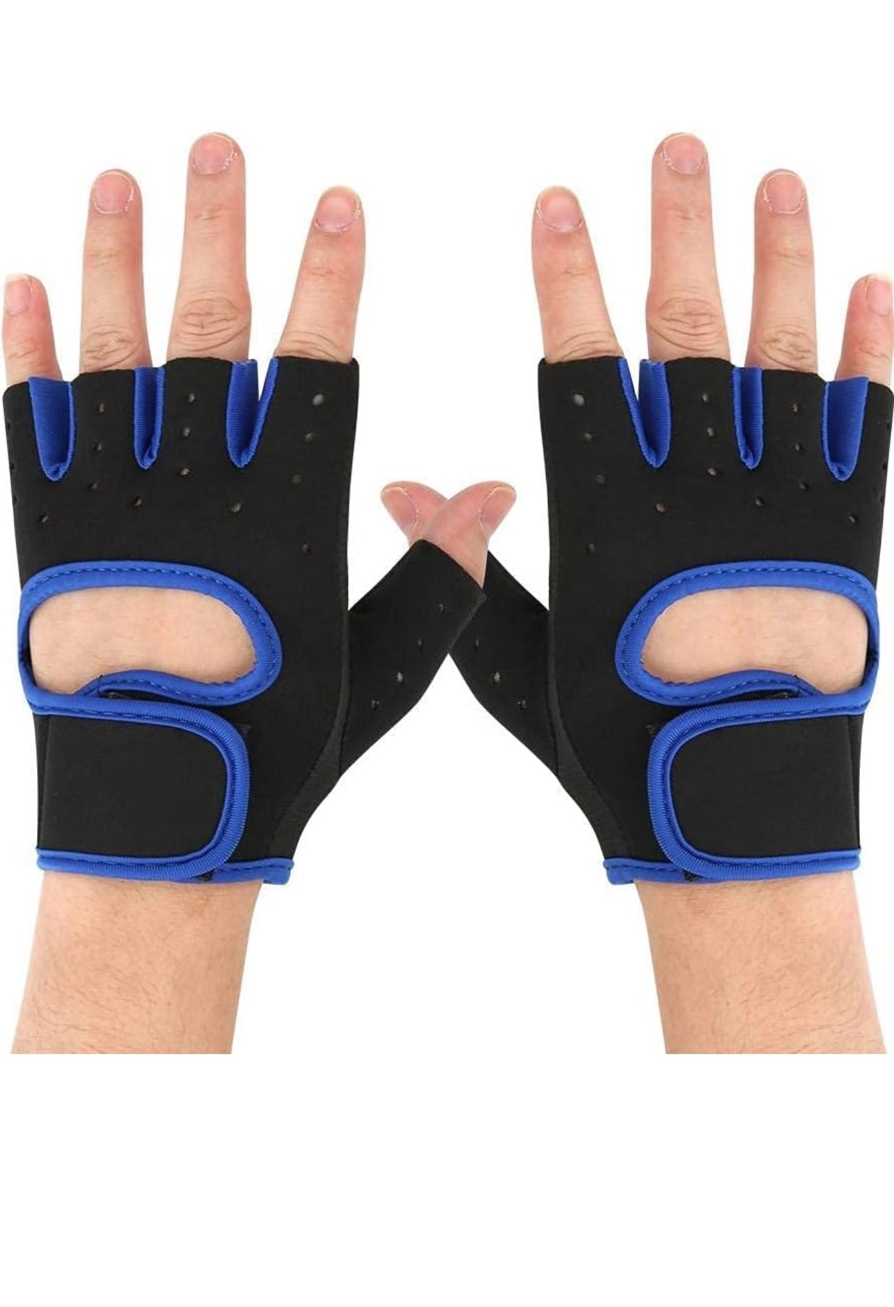 قفازات نصف إصبع للجنسين - حماية كاملة لراحة اليد، مضادة للانزلاق وقابلة للتنفس